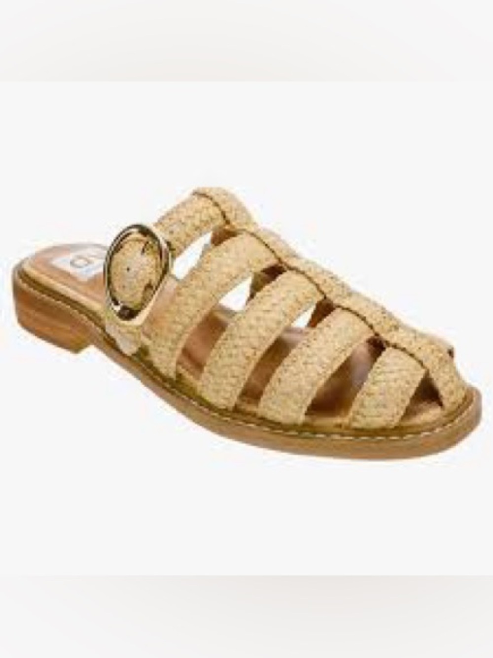 DV by Dolce Vita Fyona Woven Fisherman Slide Sandals Tan Size 9 slip on